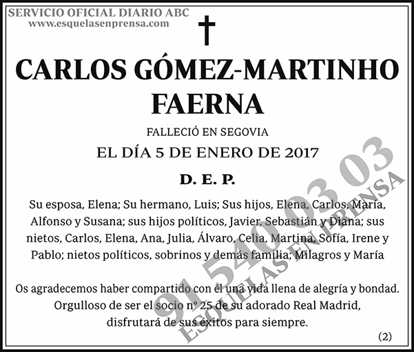 Carlos Gómez-Martinho Faerna